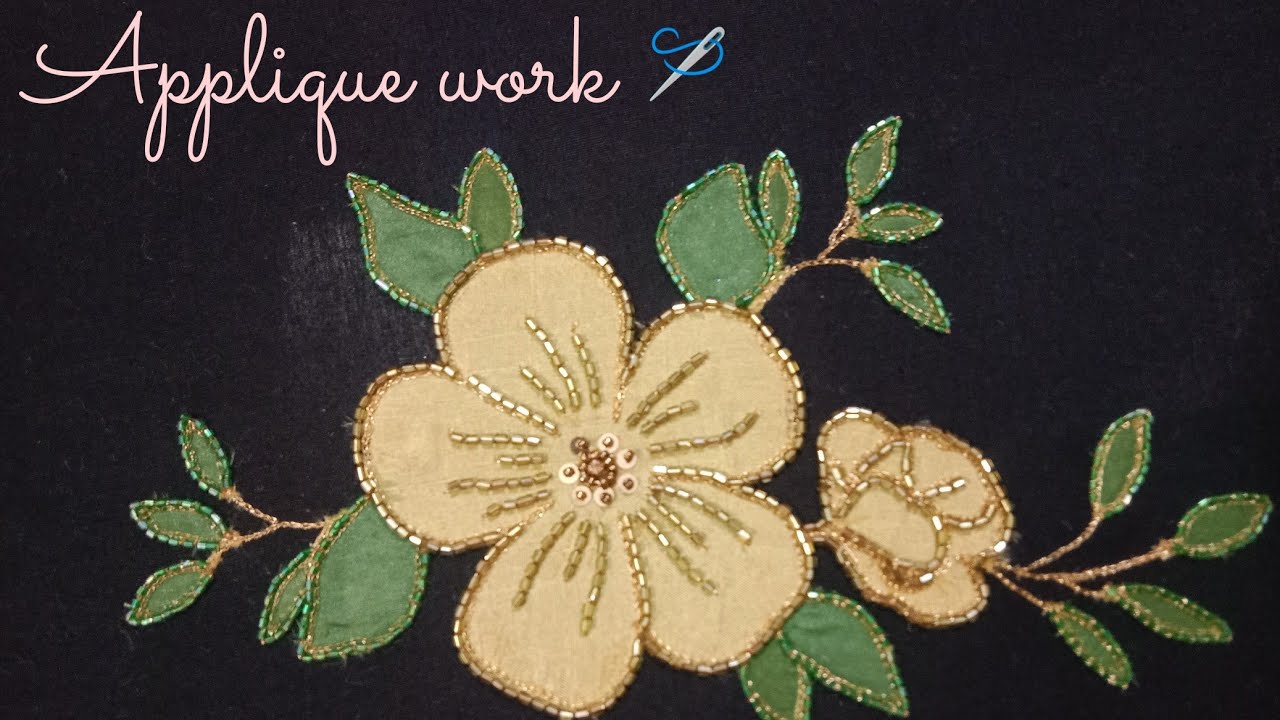 Applique work design/Aari work design ✨🧵🎨 
