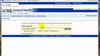 USING LANSING COMMUNITY COLLEGE'S DATABASES