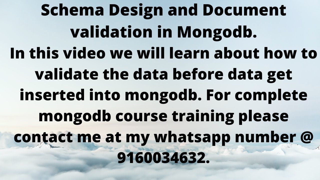 schema design and document validation in MongoDB