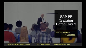 SAP PP Training | SAP PP Training Demo Day 2 | SAP PP S4 HANA Training