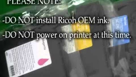 Ricoh GX7000 - installation