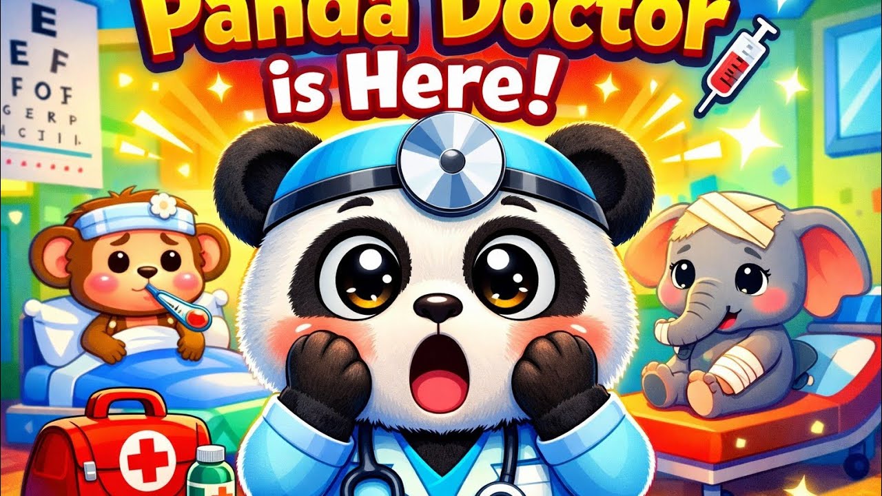 Panda Doctor 🐼👨‍⚕️ | Funny Cartoon Doctor Story for Kids | Hindi Rhymes for Children