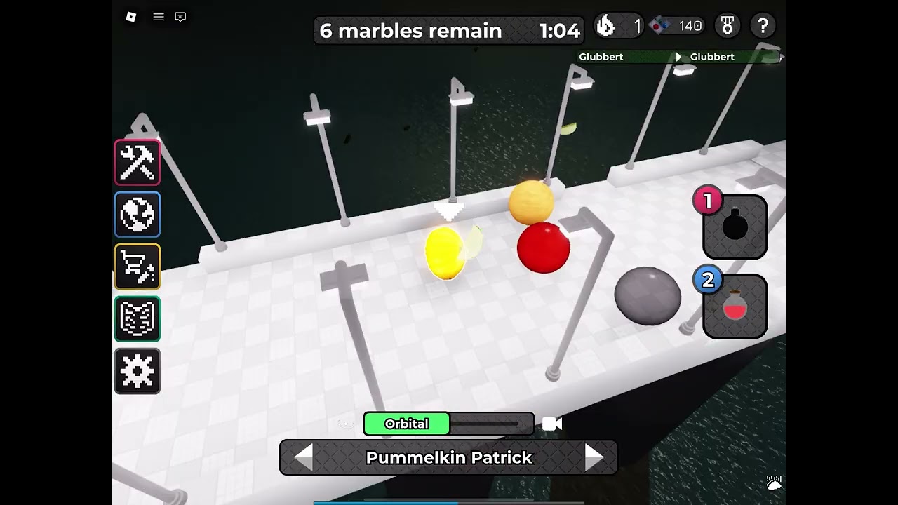 gambling on marbles (game is marbattle)