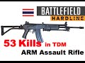 53 kills  arm assault rifle gameplay  battlefield hardline team deathmatch gameplay