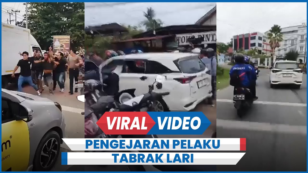 Detik-detik Pengejaran Pelaku Tabrak Lari, Pengemudi Dihajar Massa