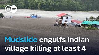 At least four people dead and dozens missing after mudslide in India's Uttarakhand state | DW News