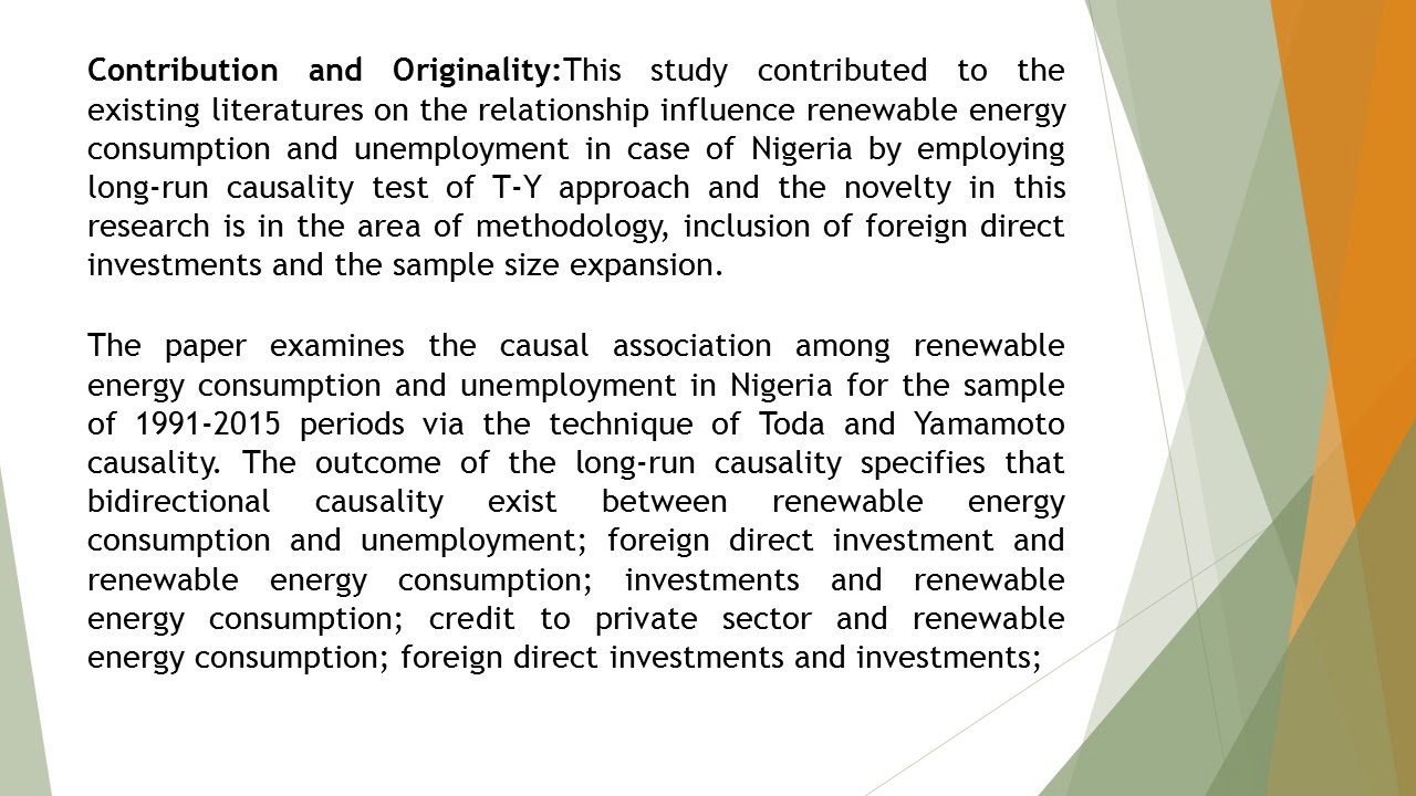 Causal Relationship between Renewable Energy Consumption and ...