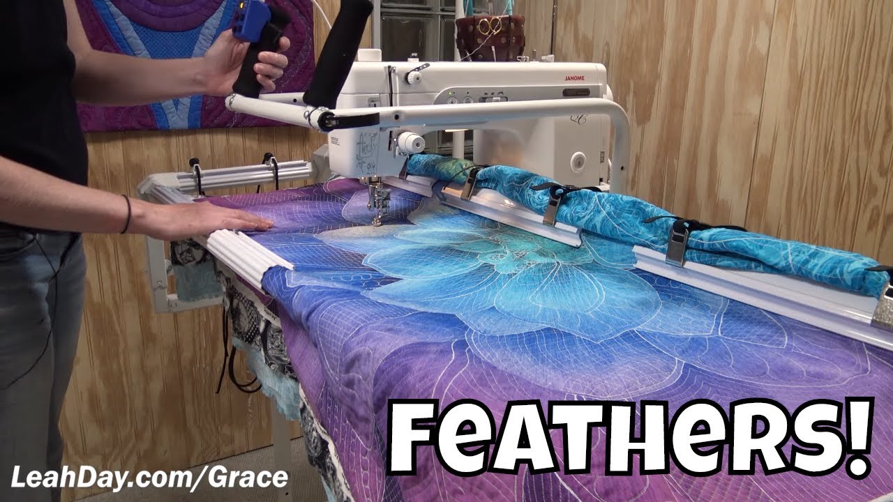 Стегание перьев по линейкам на пяльцах! Мечтайте о большом одеяле вместе с нами