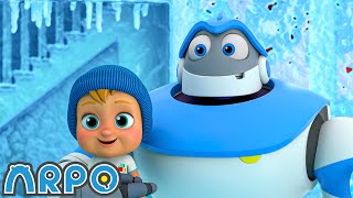 🕝1️⃣h ▸❄️ La nieve cae desde todas partes  🤖 El Robot ARPO y el bebé Caricaturas y dibujos | 1 hora