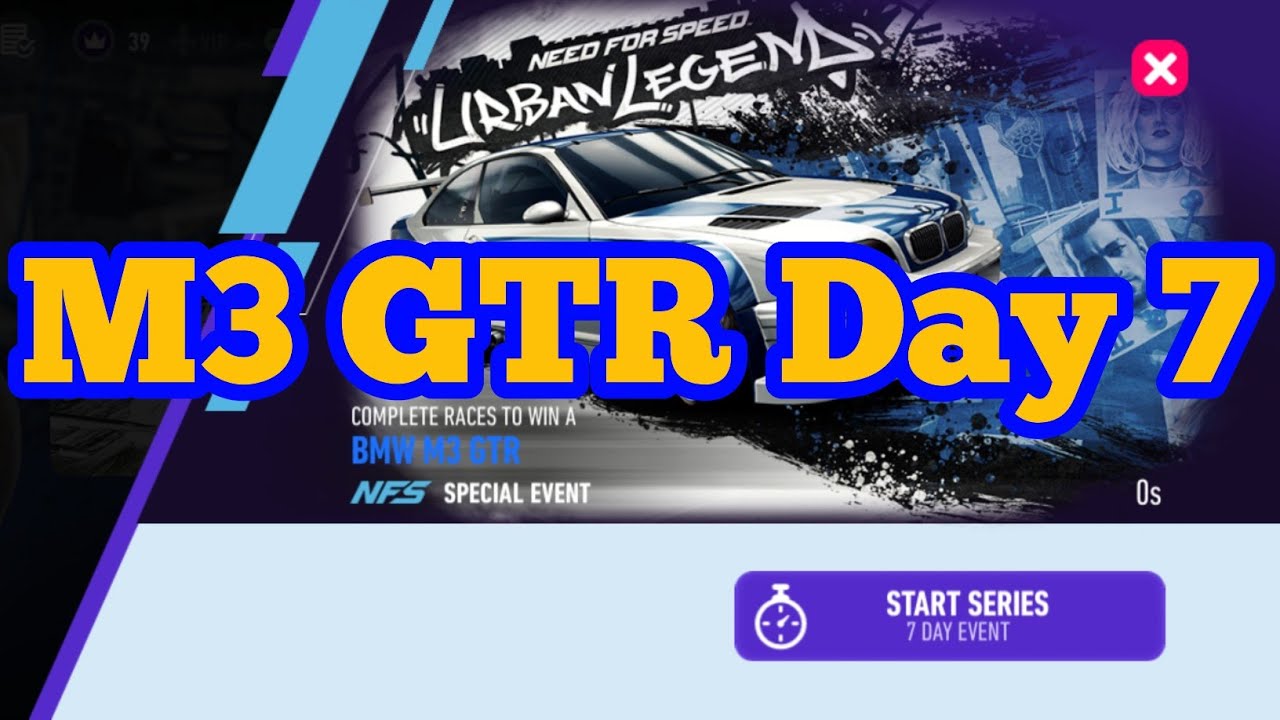 How to Win Day 7 of the BMW M3 GTR Special Event in NFS No Limits