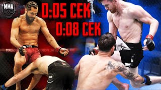 💀ТОП 5 САМЫХ БЫСТРЫХ НОКАУТОВ КОЛЕНОМ В ПРЫЖКЕ в UFC / &quot;Летящее колено&quot; / Top 5 Flying Knee UFC