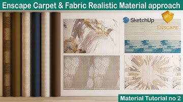 Enscape Carpet & Fabric Realistic Material approach  | Enscape materials SketchUp Tutorial