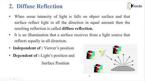 Basic Illumination Models  Diffuse reflection, Phong specular reflection model
