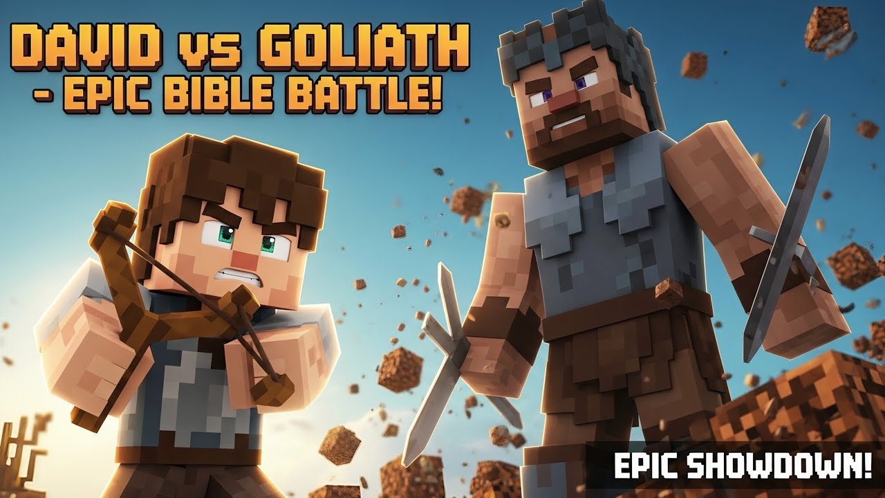 David vs Goliath in Minecraft – Epic Bible Battle Animation! | Minecraft VD