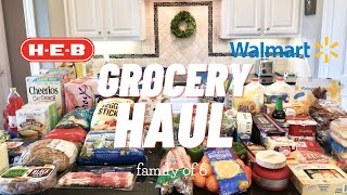 WEEKLY GROCERY HAUL | FAMILY OF 6 | WALMART & H‑E‑B | UNDER $200 | FREEBIES by Roots and Arrows 822 views 2 years ago 13 minutes, 51 seconds