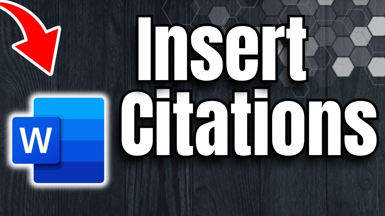 How to Insert Citations in Microsoft Word - YouTube