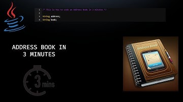 JAVA IN MINUTES - How to code an Address Book in *3 MINUTES*
