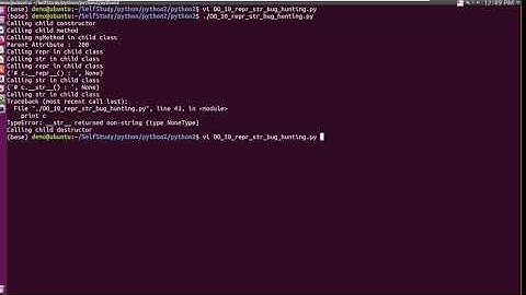 python2,   repr     str   bug hunting,TypeError   str   returned non string type NoneType