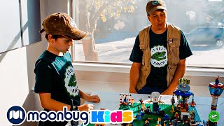 Dinosaur Toys at Legoland California | T-Rex Ranch Adventures | Kids Songs | Moonbug Kids