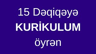 15 Dəqiqəyə KURİKULUM öyrən | Situasiya Tipli Testlərin Həlli