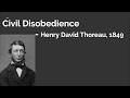 Civil Disobedience by Henry David Thoreau Explained