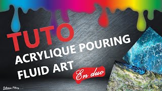  TUTO FLUID ART en Couple PEINTURE FACILE Acrylique Pouring Flip cup SABCREATIONS