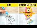 DESAFIOS DE ARTE MALUCOS E TRUQUES FÁCEIS DE PINTURA | RICO vs. POBRE! Truques Legais de Desenho