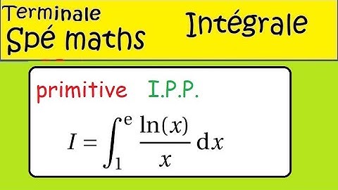Terminale spé maths-Intégrale 2 méthodes- Primitives ou IPP -ln(x) /x