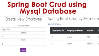 Spring Boot Crud using Mysql Database