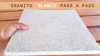 Como Pintar IMITACIÓN GRANITO BLANCO en MDF  de una manera muy fácil.  ( imitation granite on mdf )