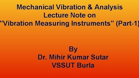 Vibration Measuring Instruments 1