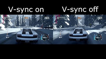 Need for speed: The Run V-sync on vs V-sync off