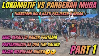 Lokomotif vs pangeran muda || turnamen bola kasti prajekan 8 besar || koramil cup