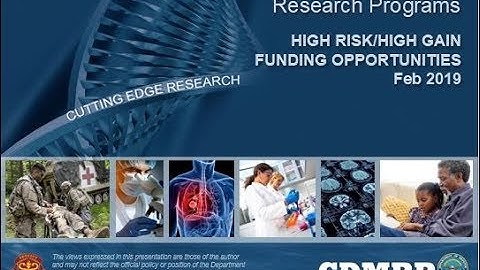 High Risk High Gain Funding Opportunities