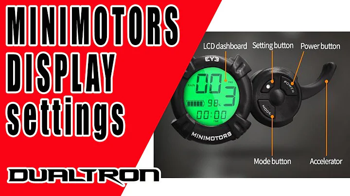 Minimotors Display Settings | Dualtron LCD Trigger Throttle | EYE THROTTLE