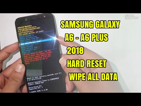 Samsung A6 SM-A600 / A6+ Plus SM-A605 Cara Wipe All Data Factory Hard Reset Lupa Pola Password