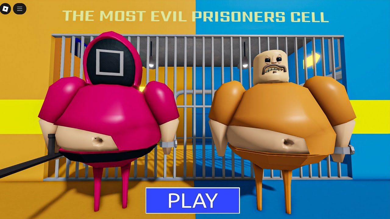 SQUID BARRY VS PRISONER BARRY'S PRISON RUN! SCARY OBBY Full Gameplay # ...