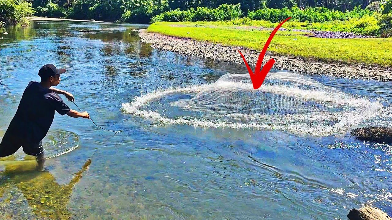 JALA IKAN DI SUNGAI KECIL YANG JERNIH, HASILNYA BIKIN KAGET.‼️ Amazing fishing nets