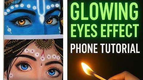 How to Add Glowing Effects In Drawings || Radha Krishna Eyes Glowing