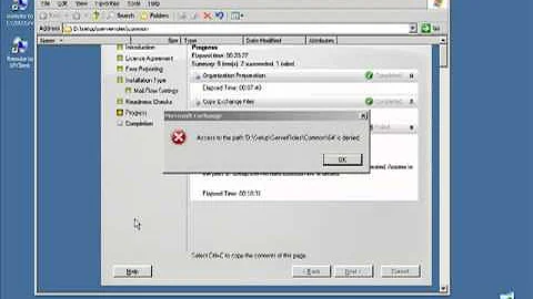 Install Exchange 2007 on a New Server and Troubleshoot Problems