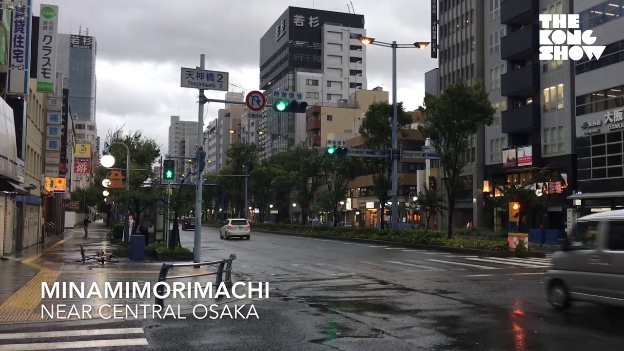 Typhoon #21 (Jebi) From the Street in Osaka