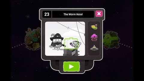 Love You to Bits walkthrough - Level 23 - The Worm Hotel