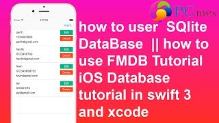how to user SQlite DataBase || FMDB tutorial in swift 3 and xcode PART : 3
