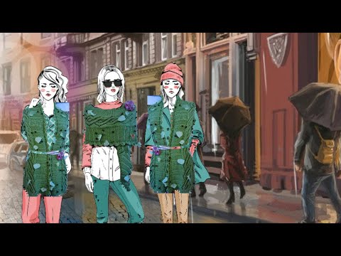 Женская накидка .Спицами.