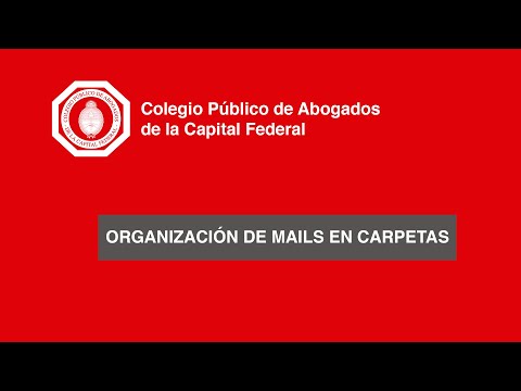 Organización de mails en carpetas - Webmail CPACF