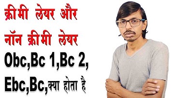 Creamy layer and non Creamy layer | OBC EBC BC kya hota hai और इसमें कौन कौन से जाति आते हैं
