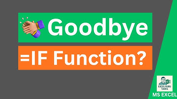 SWITCH Function in Excel Explained in Tamil | Best Alternative to IF Function