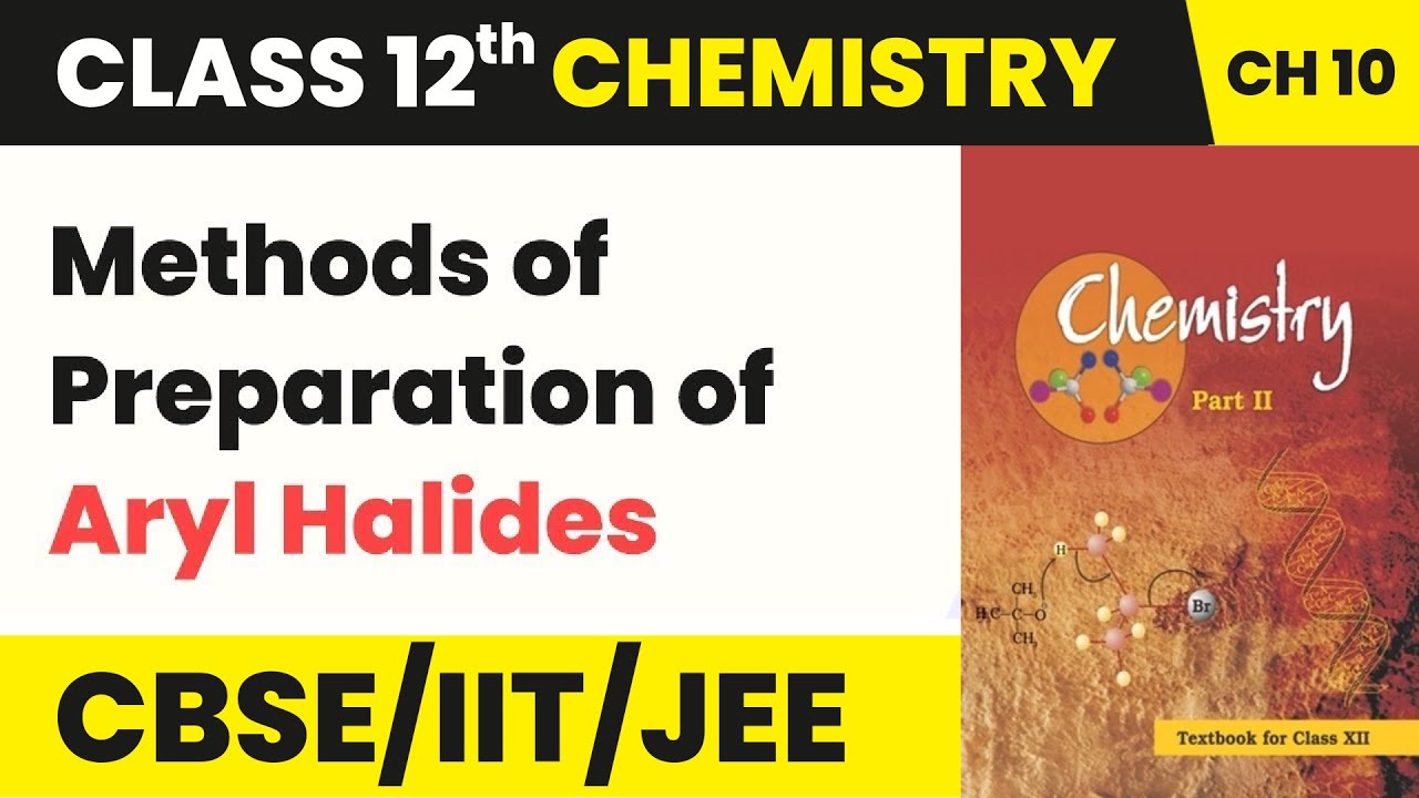Methods of Preparation of Aryl Halides | Class 12 Organic Chemistry Chapter 10 | Unit 6 | CBSE