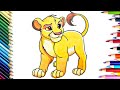 How To Draw SIMBA from |LION KING| Step by Step.