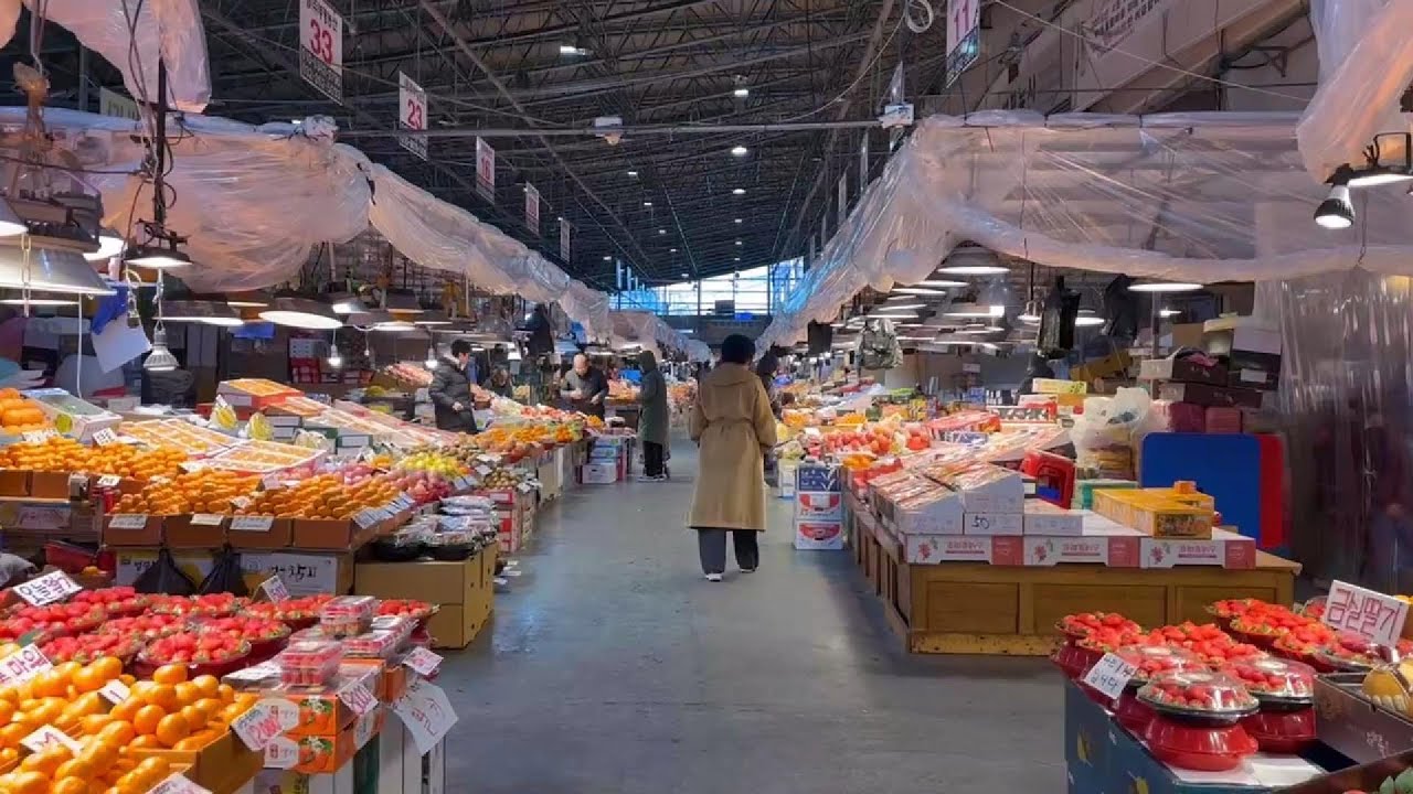 사과, 배~ 설날 전에 삼산농산물도매시장 과일동 구경하세요~